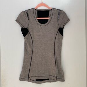 Lululemon t shirt size 8 with small stripes